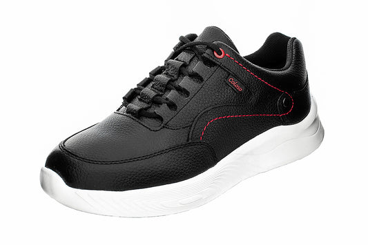 TENIS NIÑO 680003 PIEL NEGRO CASUAL